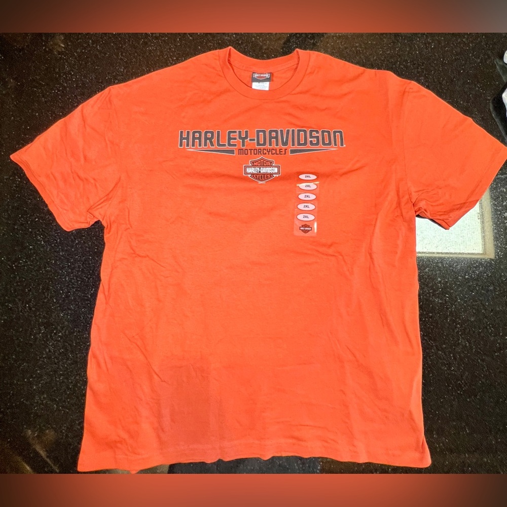 Harley Davidson Boswell's Music City T-Shirt 2013 Nashville, TN 2XL Orange NWT